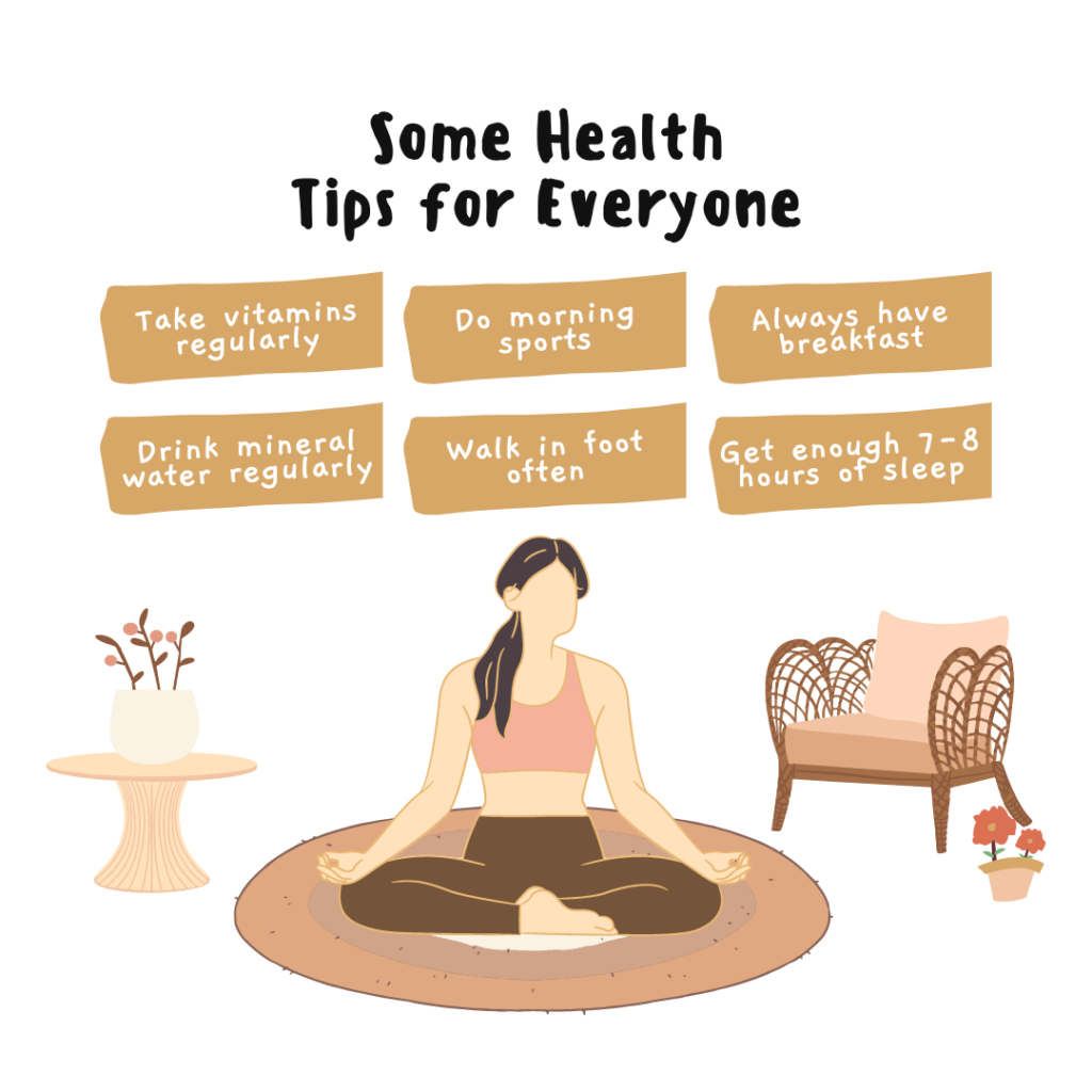 Steps to be healthy in daily life tips