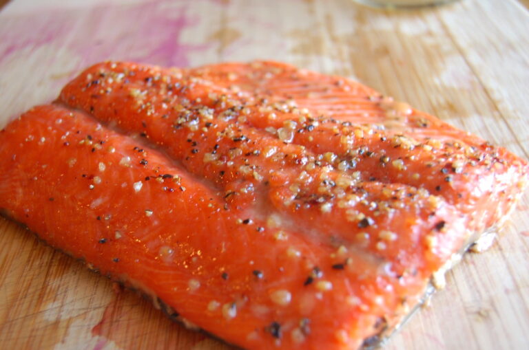 Maple glazed salmon